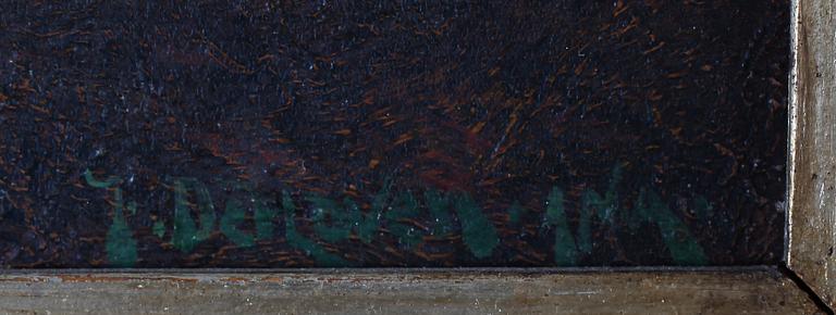 FRANK DE HAVEN, olja på pannå, signerad.