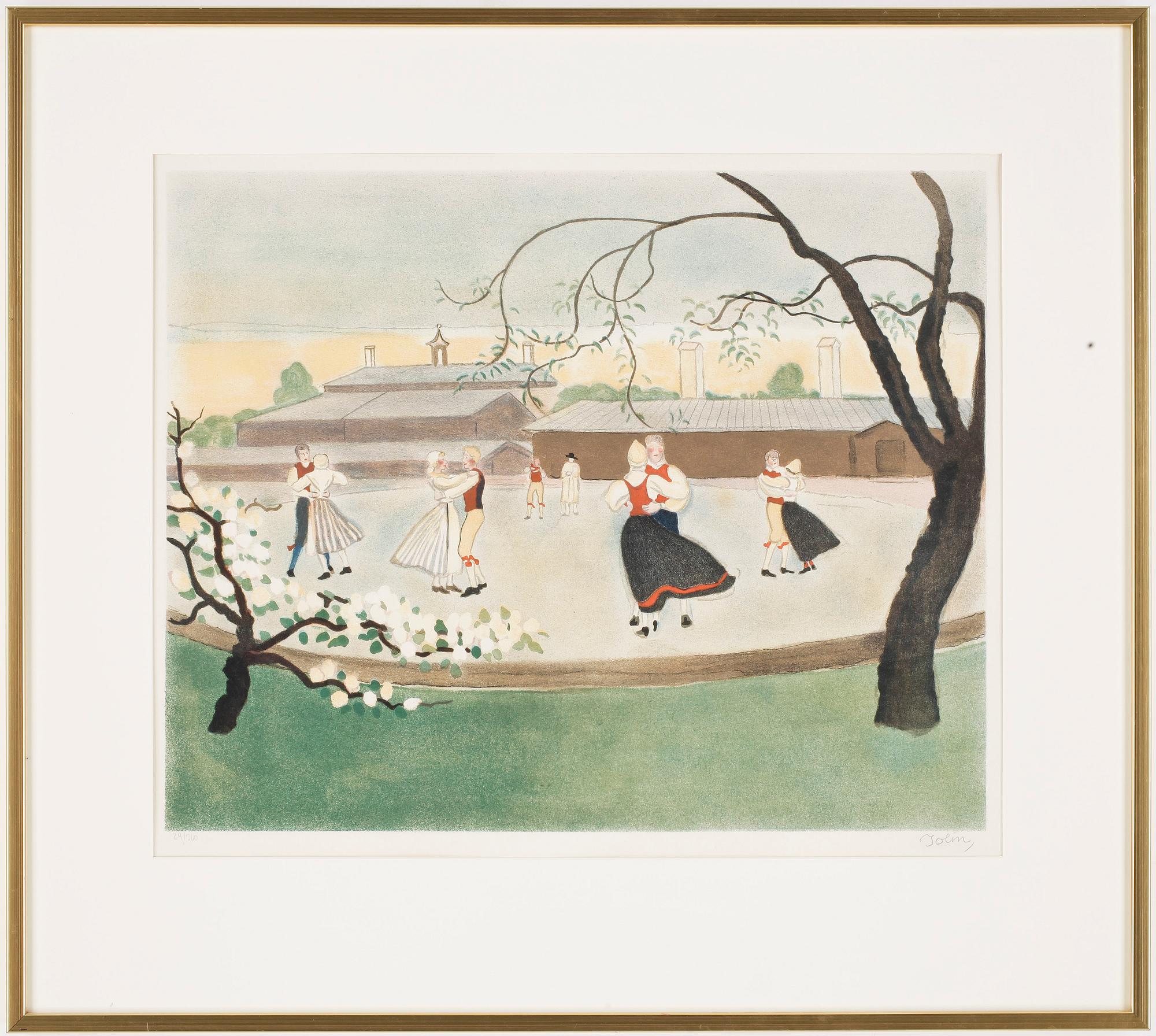 EINAR JOLIN, färglitografi, signerad och numrerad 24/360.