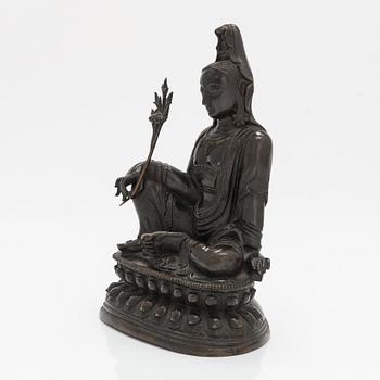 A bronze figure of Avalokiteshvara, Qing dynasty, 18th Century.