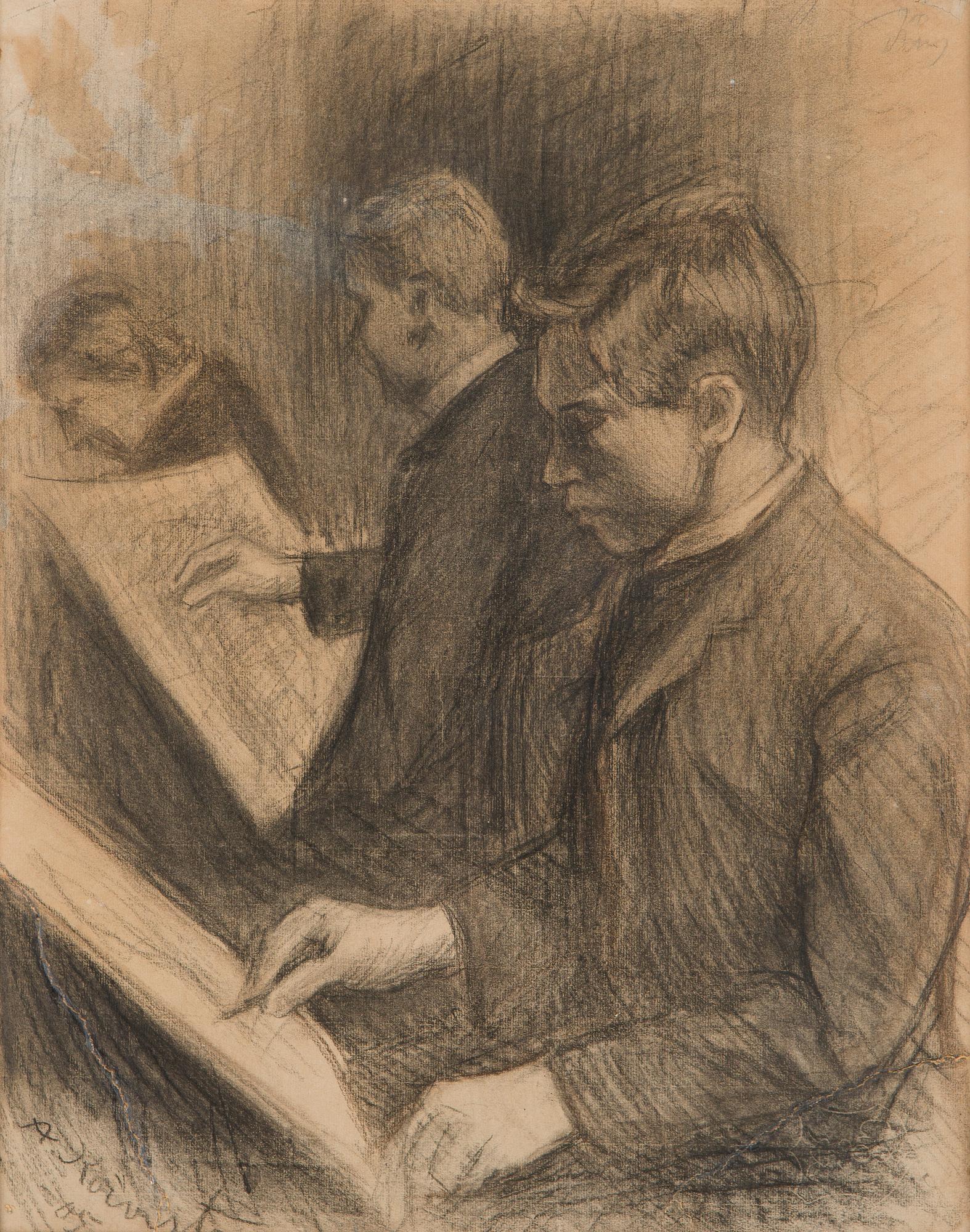 Aukusti Koivisto, Taideopiskelijat (Ollila, Sallinen, Ruokokoski).