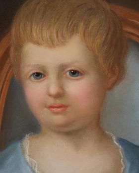 Jonas Forsslund, his circle, Portrait depicting “Emilia Fredrika Aurora De Geer af Finspong” and probably her sister “Charlotta Aurora”.