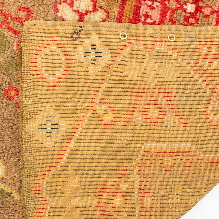 Täcke, rya, ca 181,5 x 160 cm, Finland, daterad 1789.