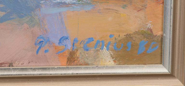 PER STENIUS, öljy levylle, signeerattu ja päivätty 80.