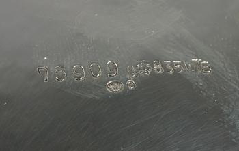 KAFFESERVIS, 3 delar. Silver, utl stämplar med svensk importstämpel. Rokokostil, 1900-tal. Ca 900gr.