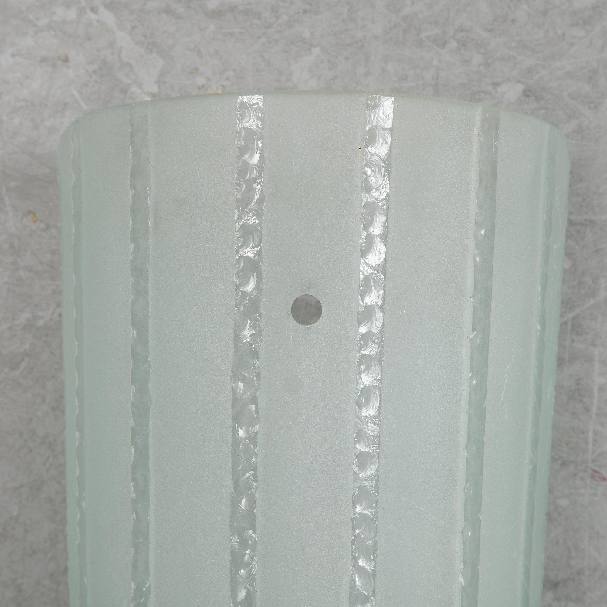 Glass shades for wall sconces, mid 20th century.