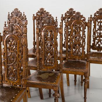 TEN LATE 19TH CENTURY CHAIRS.