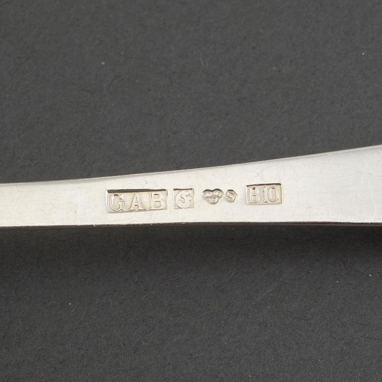30 pieces of silver cutlery "Rosenholm", GAB, Stockholm, ca 1965-1979. Weight ca 1422 grams.