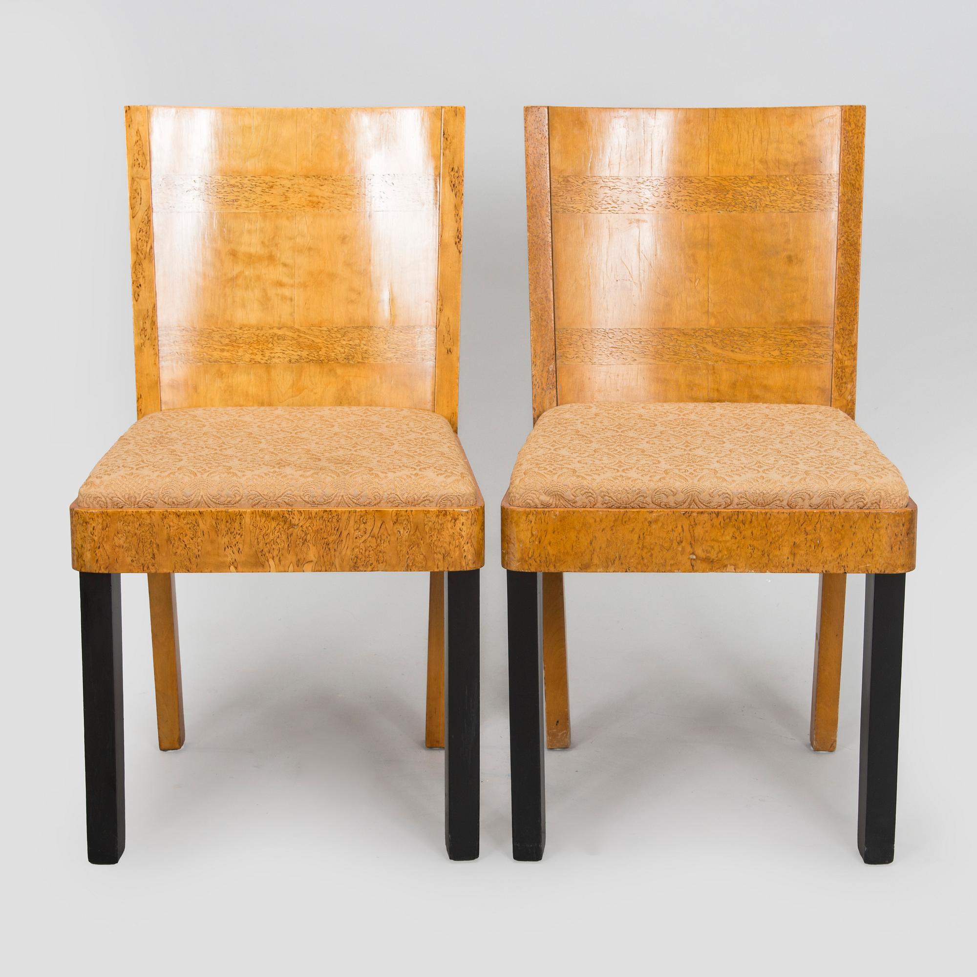 Birger Hahl, Pöytä ja tuolipari, J. Kutvosen Huonekalutehdas, Suonenjoki 1930-luku.