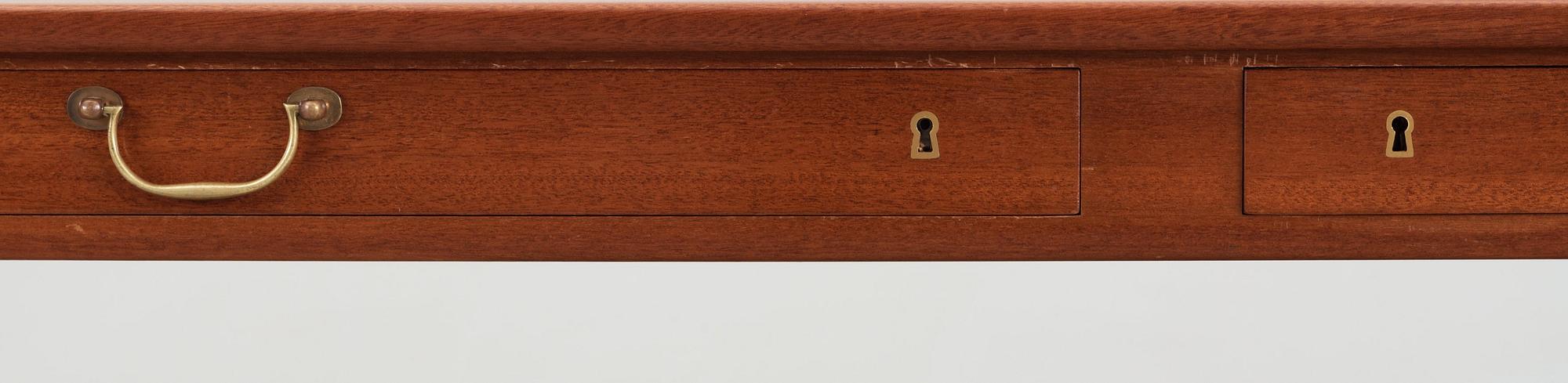 An Ole Wanscher mahogany desk, A. J. Iversen, Denmark 1960's.