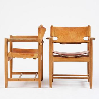 Børge Mogensen, a set of eight "Jagtspisestol"/"Spanish Dining" chairs model 3237 & 3238, Fredericia Stolefabrik, Denmark.