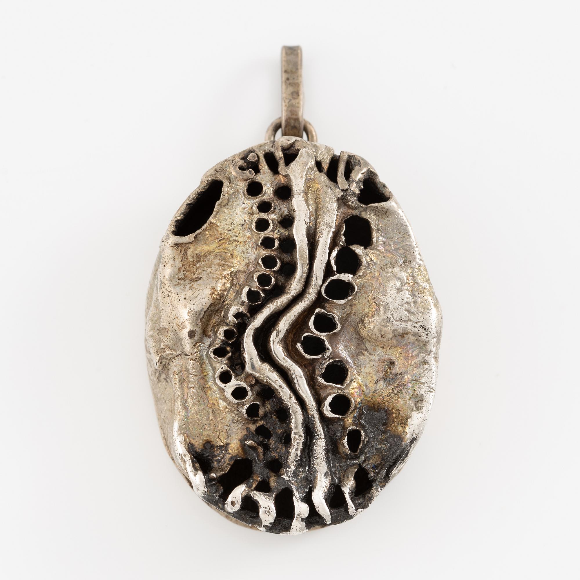 Lars Arby, a necklace and a pendant, sterling silver and silver, Gothenburg.