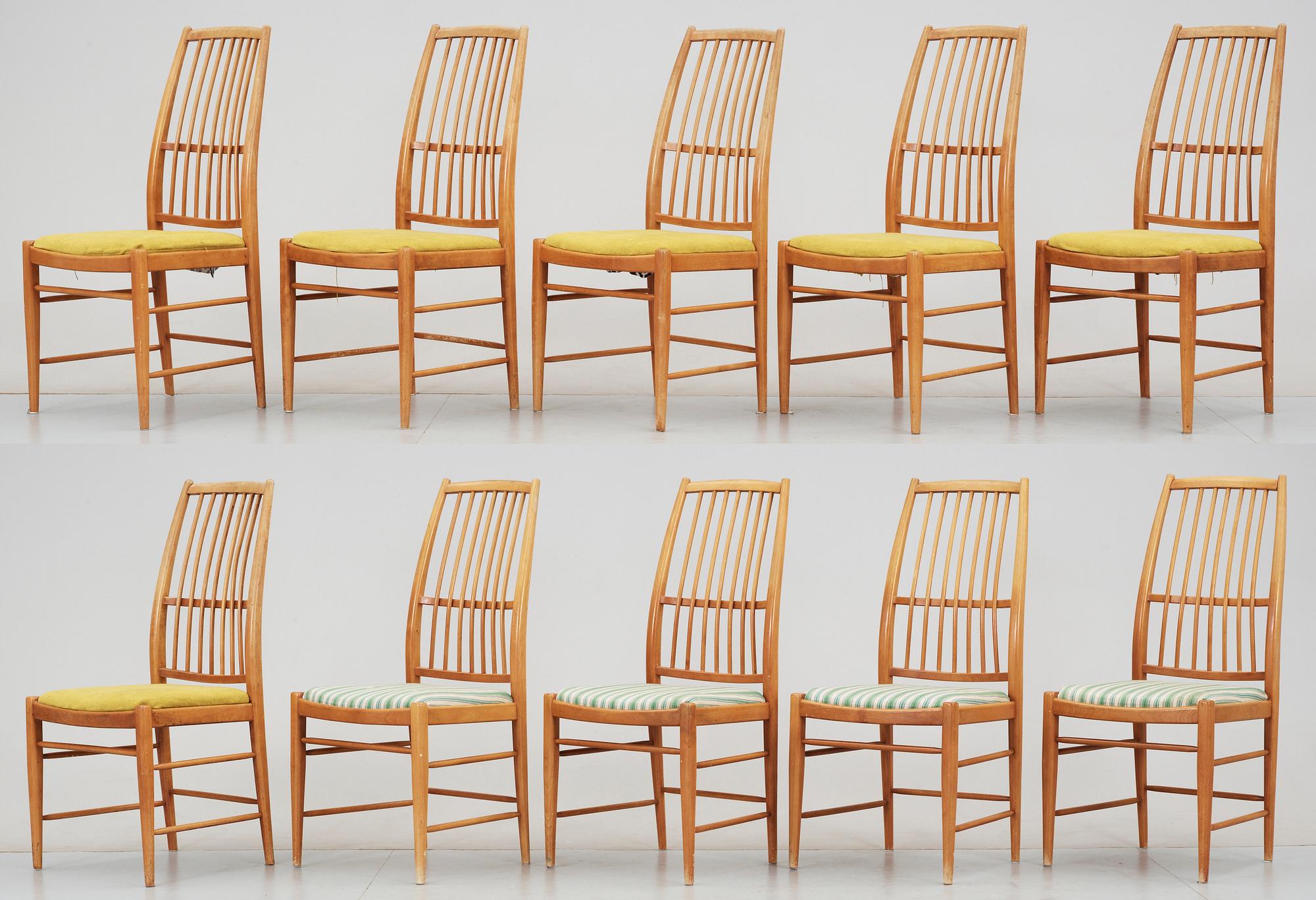 STOLAR, 10 st, "Napoli", design David Rosén, 1960-tal.
