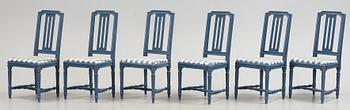 STOLAR, 6 stycken, gustaviansk stil, sent 1900-tal.