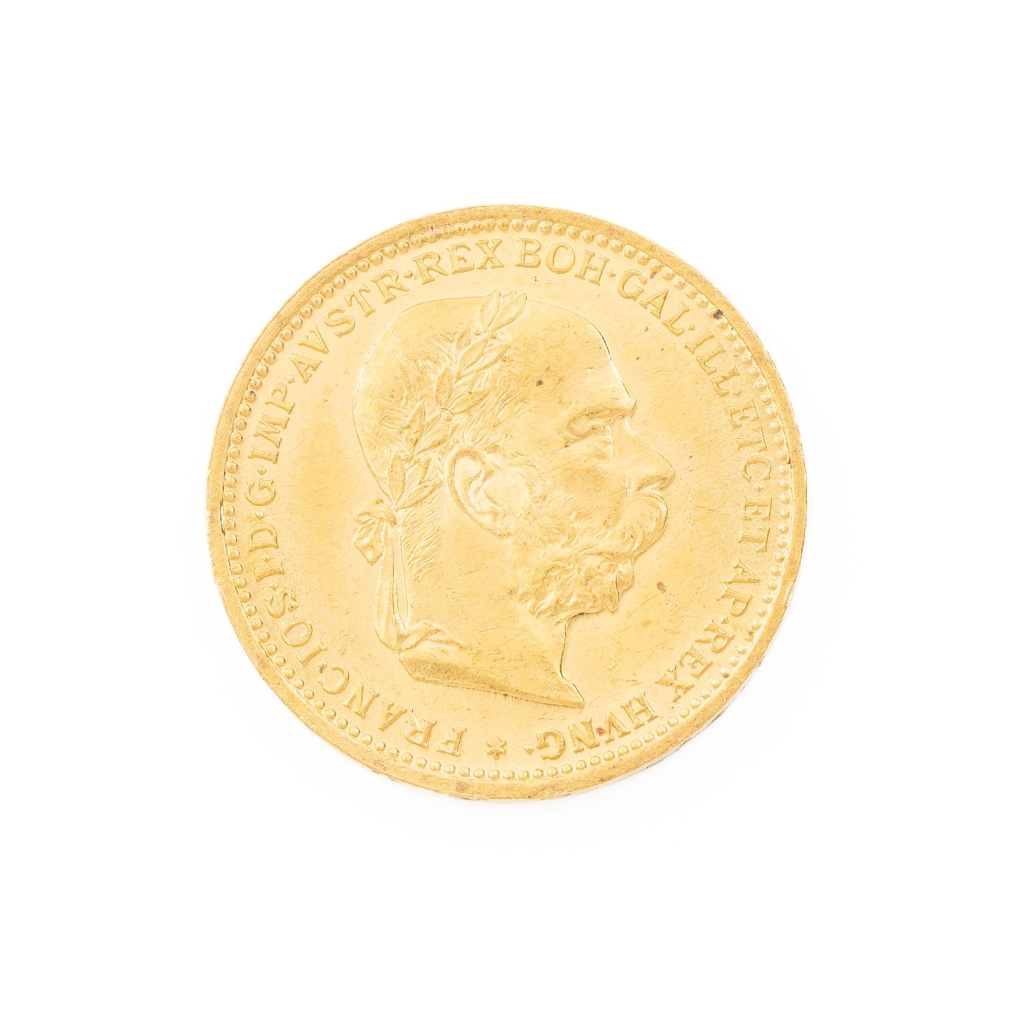 Gold coin, Austria-Hungary, 20 Corona, 1895.