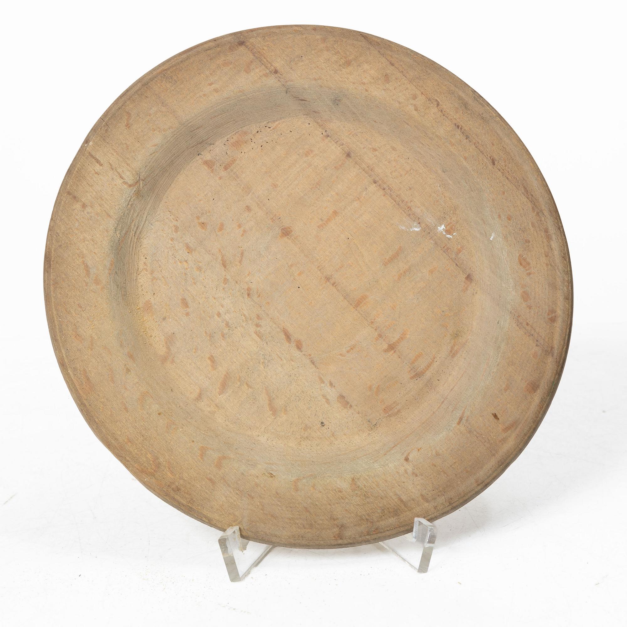 Wooden serving platters, 12 pcs, folk art, 19th century.