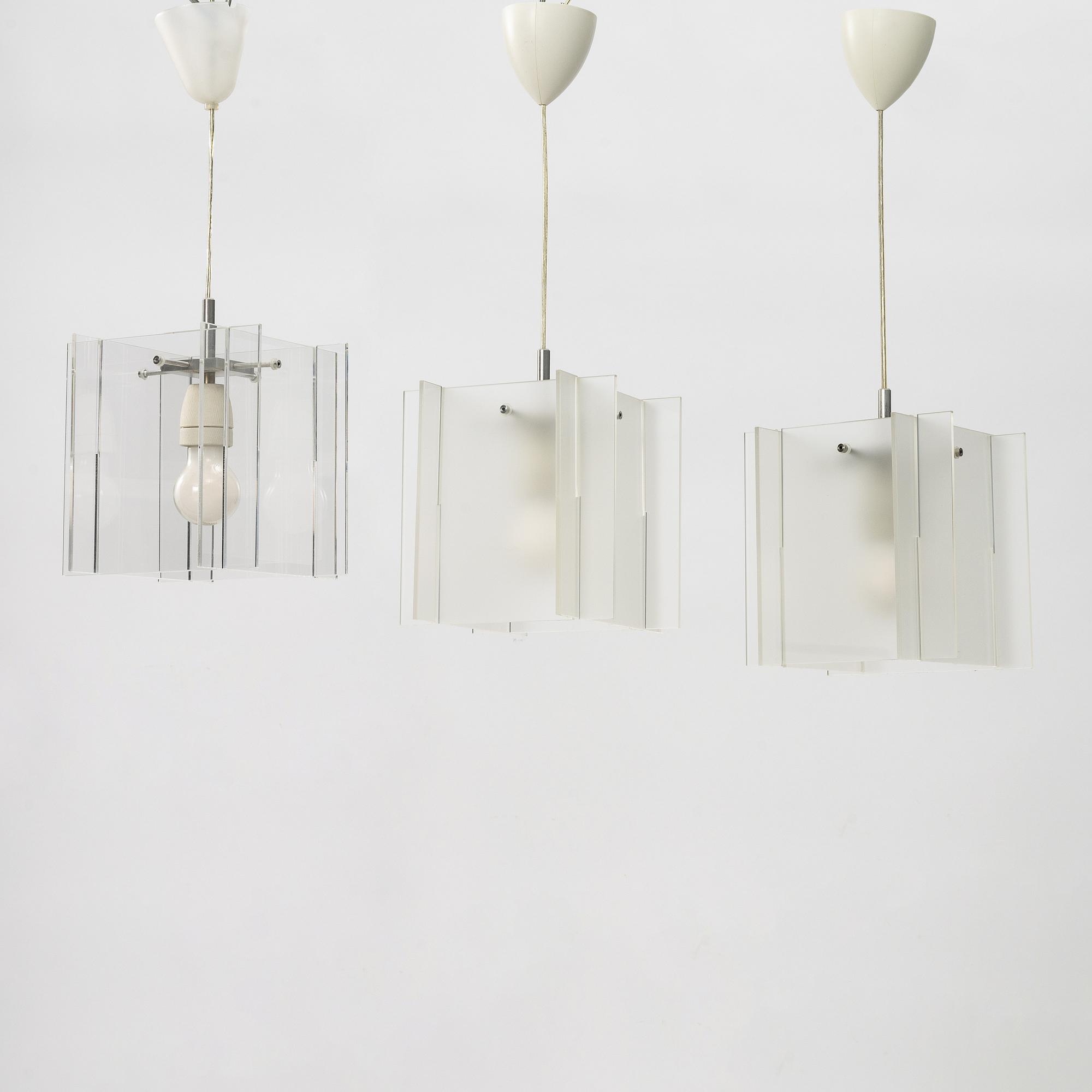 Arne Jacobsen, taklampor, 3 st, Danmark, samtida.