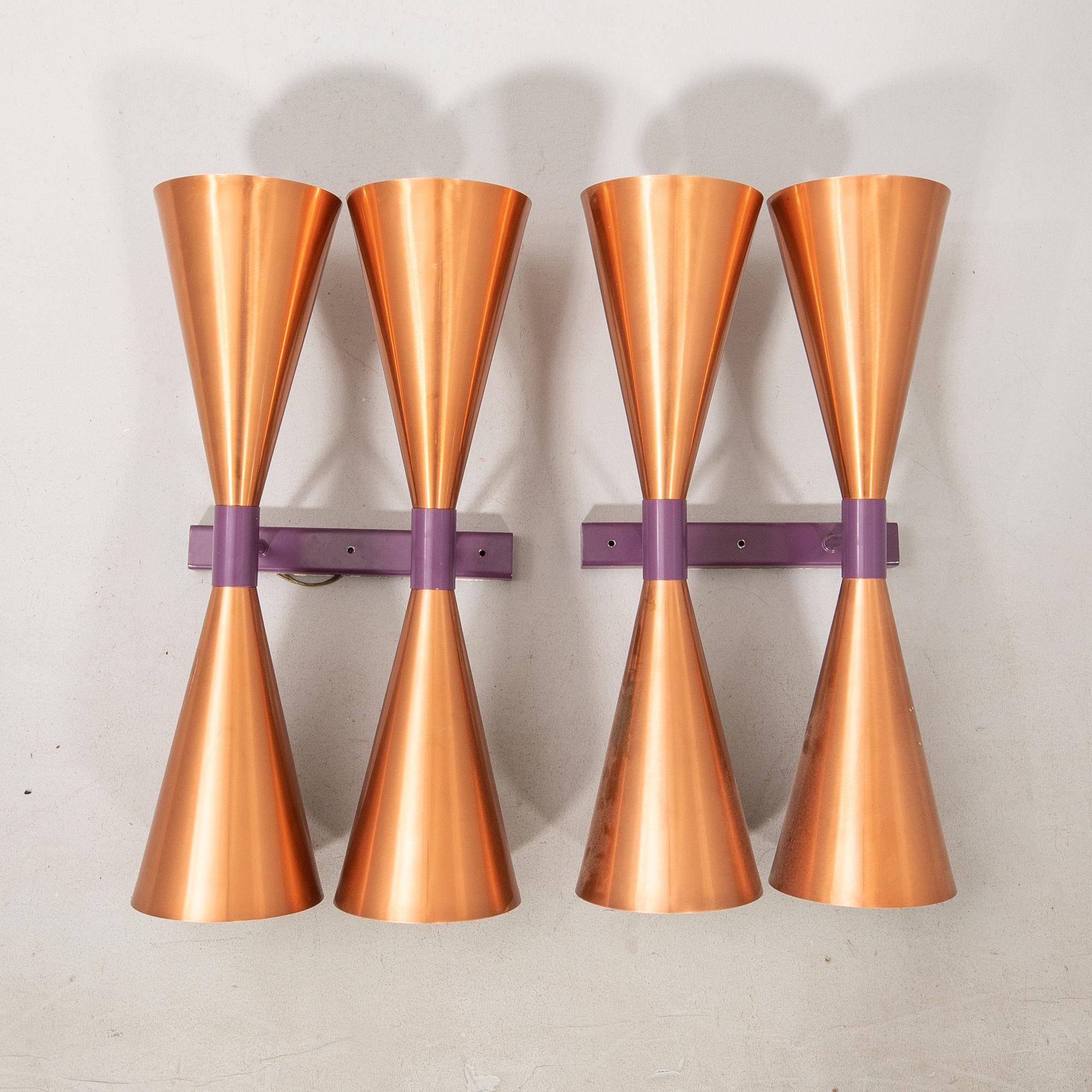 Hans-Agne Jakobsson, wall lamps a pair model S 2021 Markaryd 1960s.