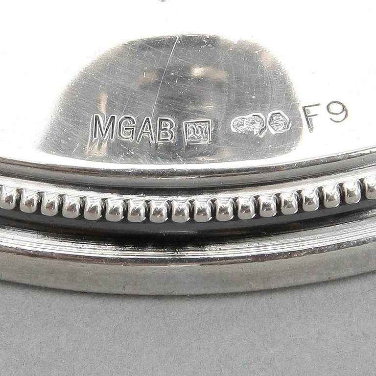 LJUSSTAKAR, ett par, silver, Eric Löfman, MGAB, Uppsala, 1956. Total vikt ca 469 g.