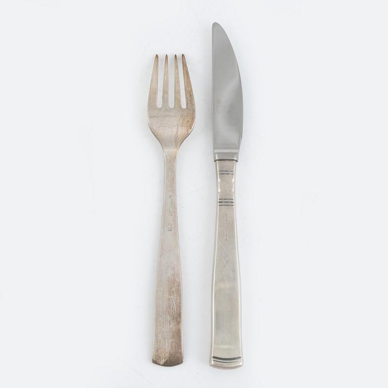 Jacob Ängman, sandwich cutlery, 12 pieces, model 'Rosenholm', mark of GAB, including Eskilstuna 2004.