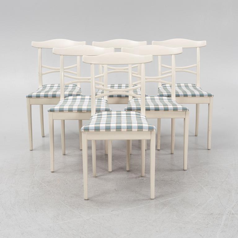 Carl Malmsten, six 'Birgitta' chairs, from Bodafors, 1960s.