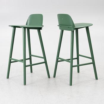 David Geckeler, bar stools, 6 pcs, “Nerd Counter”, Muuto, 2000s.