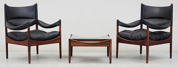 FÅTÖLJER, ett par samt SOFFBORD, "Modus", Christian Vedel, Danmark, 1960-tal.