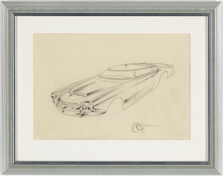 A pencil designsketch by Studio Michelotti.