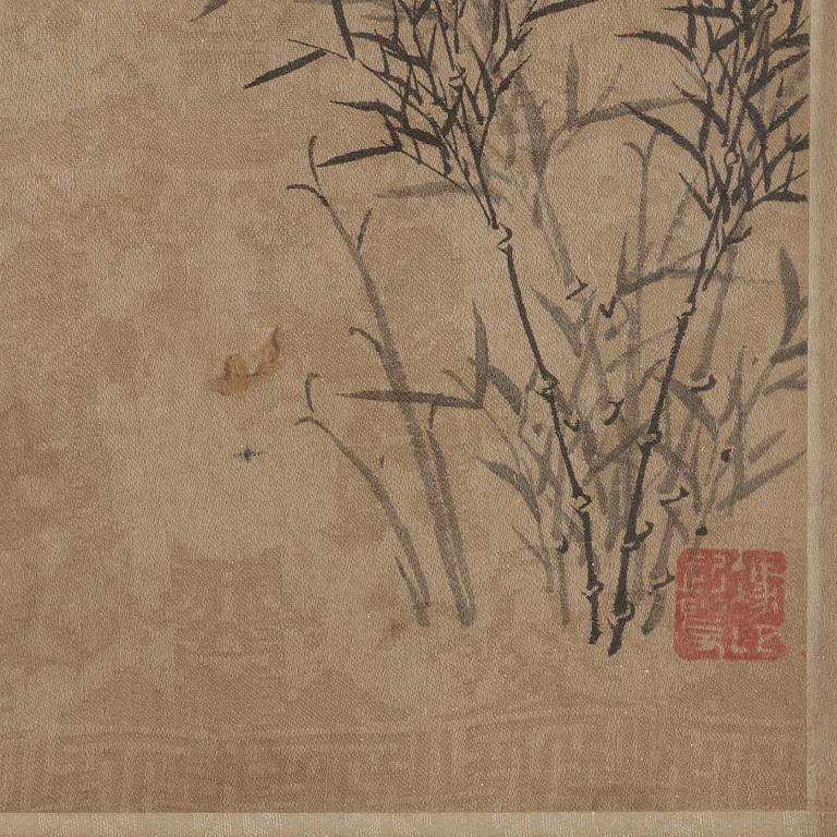 Four paintings, water colours and ink on silk, after Feng Qizhen (1553-1644), presumably Qing dynasty (1644-1912).