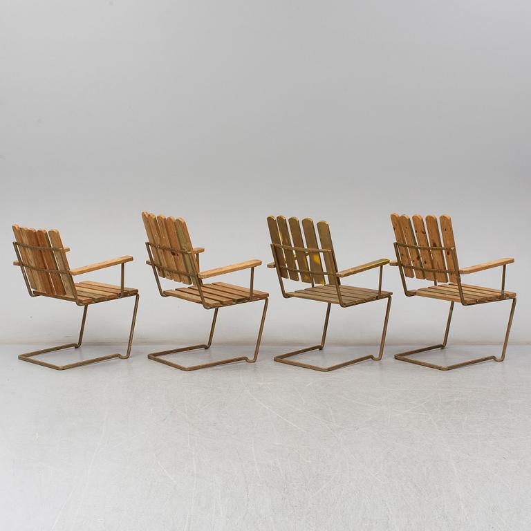 a set of 4 'A2' garden chairs by Grythyttan.