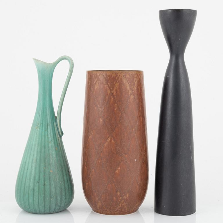 Gunnar Nylund & Carl-Harry Stålhane, three vases and three bowls, Rörstrand.