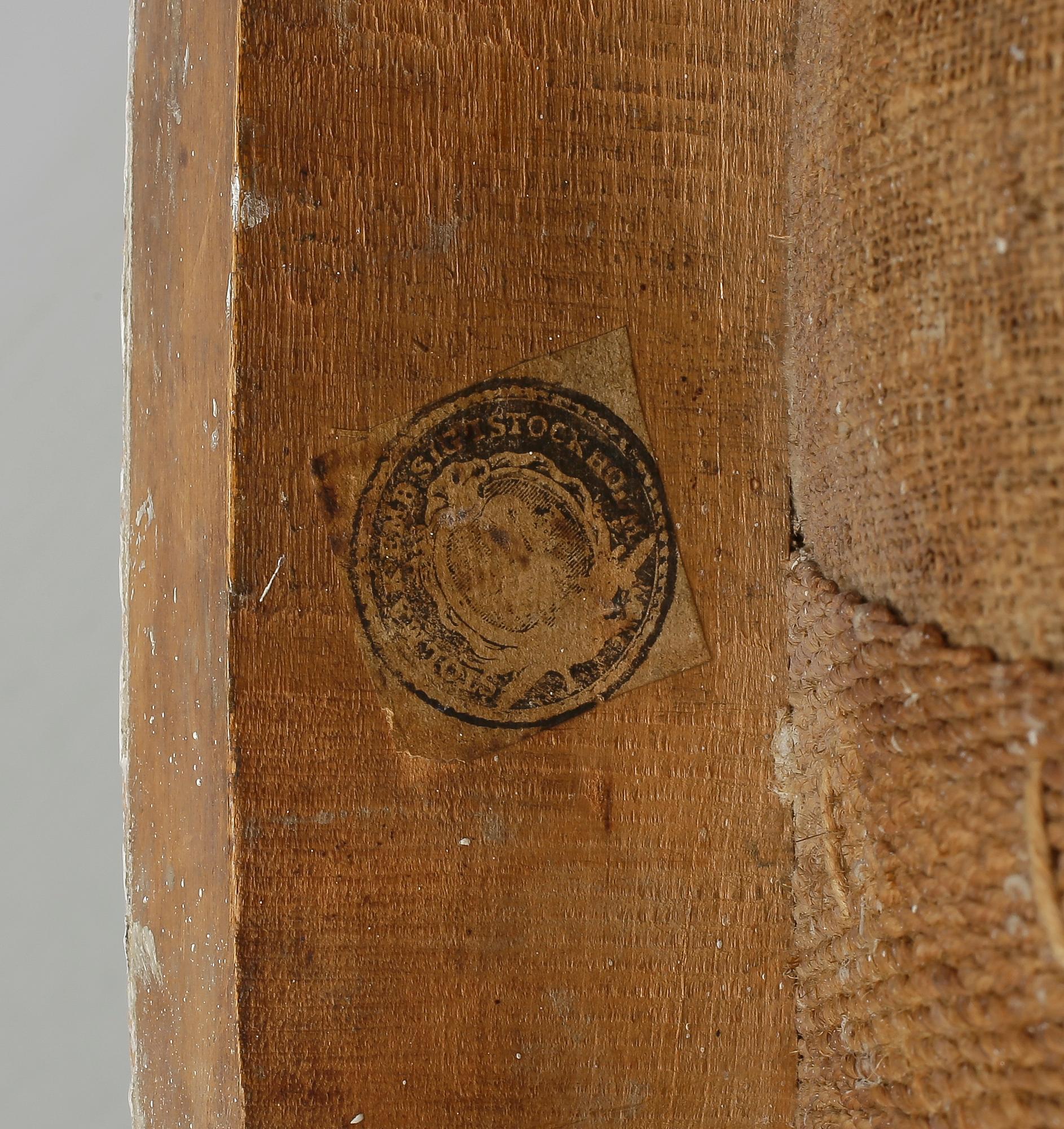 TABURETT, gustaviansk, Carl Johan Wadström (1758-1816), stolmakare i Stockholm.