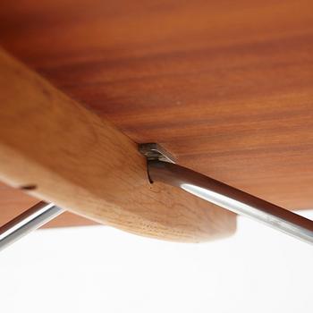 Hans J. Wegner, skrivbord, teak och ek med stålstag, "JH 571", Johannes Hansen, Danmark 1950-60-tal.