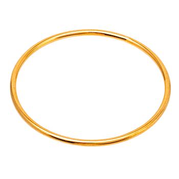 Bangle 18K gold, 23,6 g, inner circumference approx 19 cm, does not open.