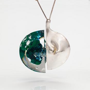 Björn Weckström, Halsband "Kilimandjaro", sterling silver, akryl. Lapponia 1974.