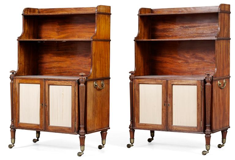 A pair of Regency Waterfall bookcases.