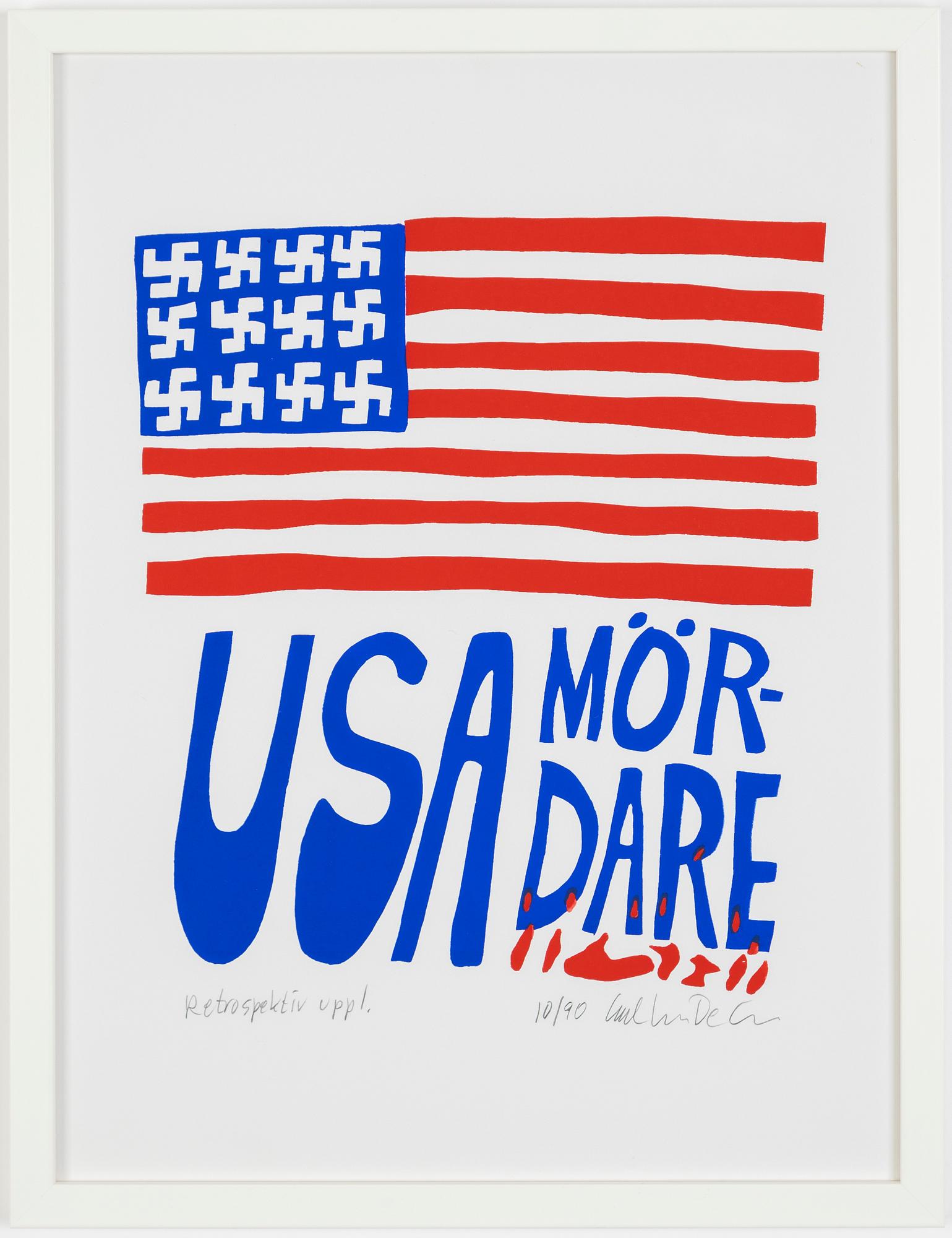 Carl Johan De Geer, "USA mördare".