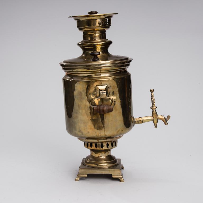 SAMOVAR, mässing, Tula, Ryssland tidigt 1900-tal.