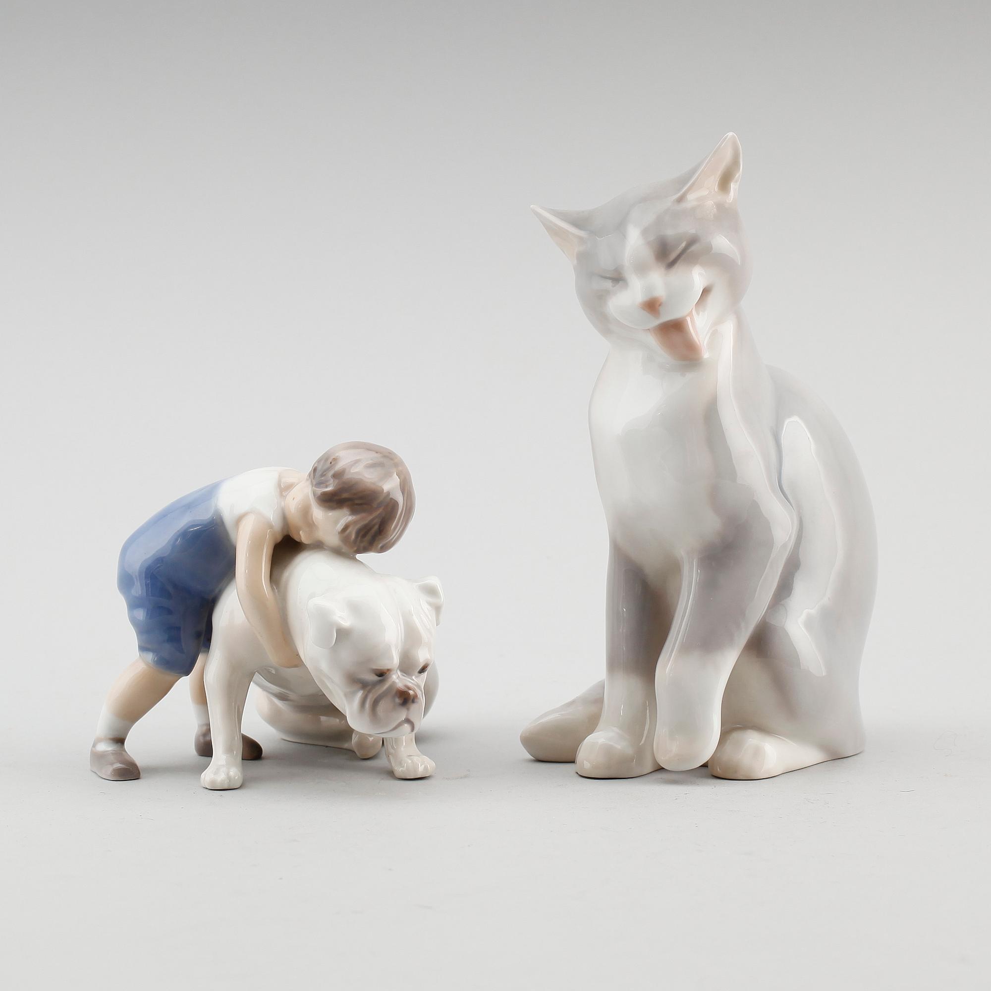 FIGURER, 2 st, porslin, Bing & Gröndahl, Danmark.