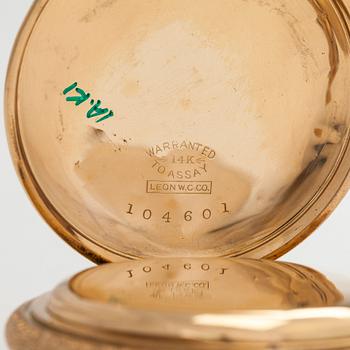 Waltham, pocket watch, hunter, 56.5 mm.