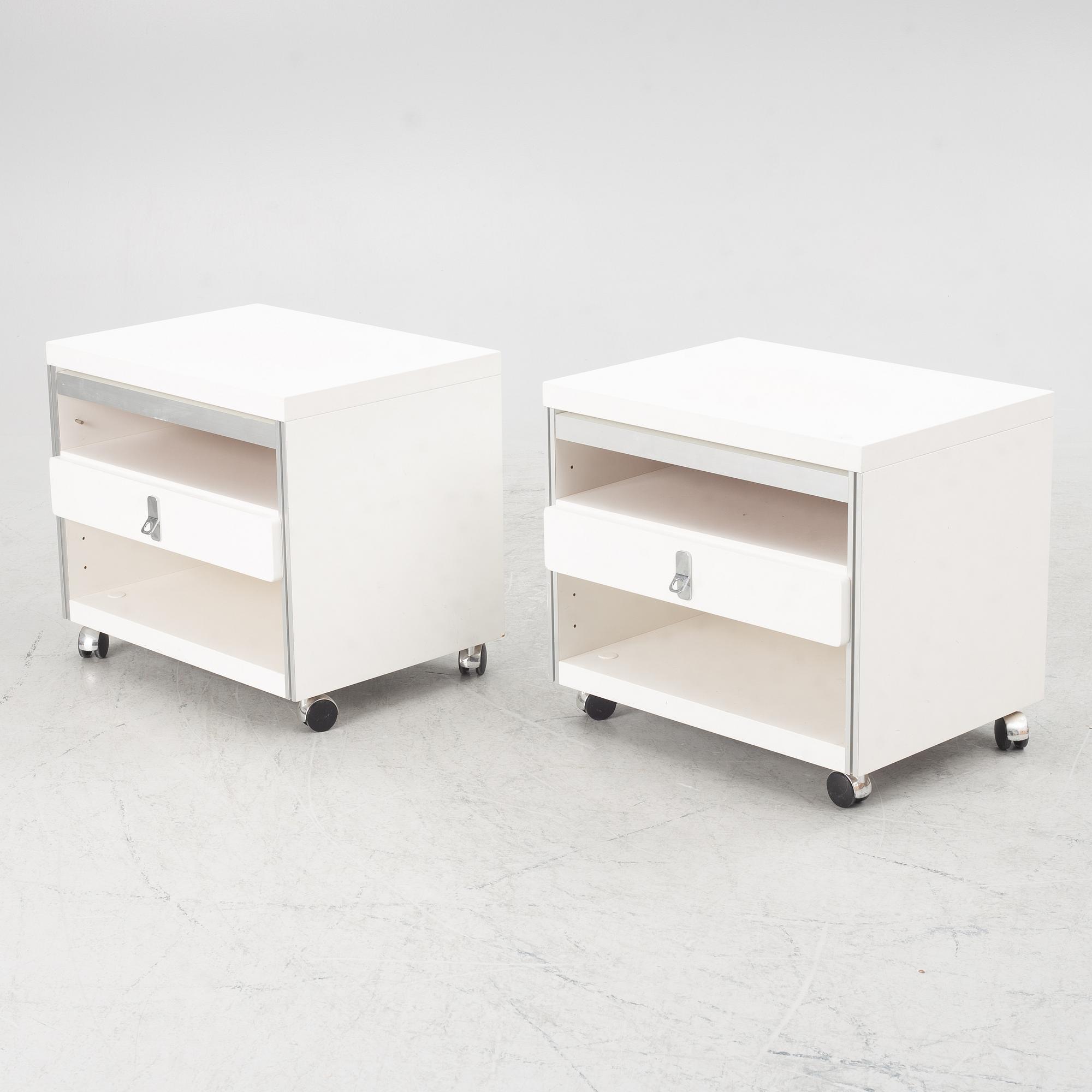 Antonio Gioia, bedside tables, a pair, "Avanti", DUX, second half of the 20th century.