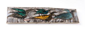 Rut Bryk, a stoneware 'Flock of Birds' wall relief, Arabia, Finland ca 1955.