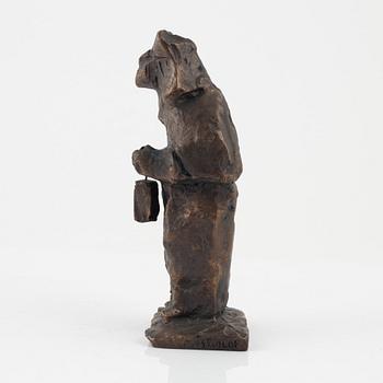 Bror Marklund, sculpture, signed, bronze, height 20.5 cm.