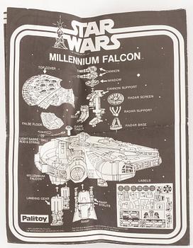 STAR WARS, Millennium Falcon i Palitoy-kartong, Empire Strikes Back, 1980.