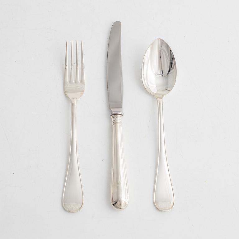 A 26 -piece silver flatware set, "Svensk Rund2, GAB & Mema, Sweden, 1994-2010.