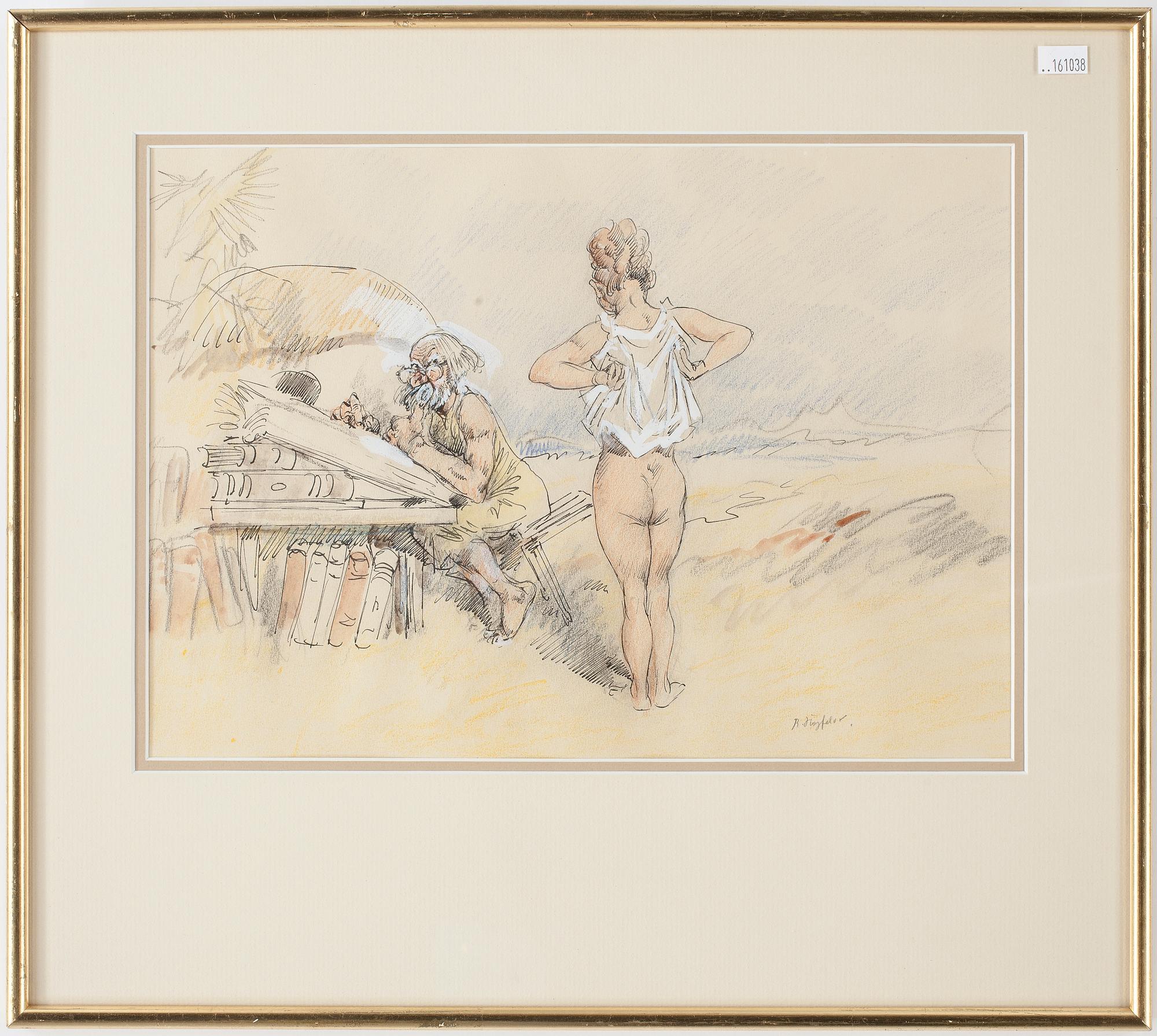 ROBERT HÖGFELDT, blandteknik, signerad.