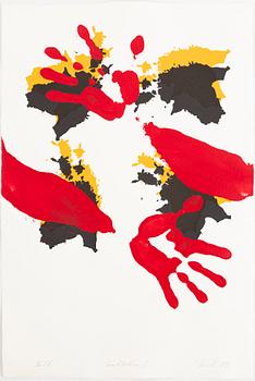 Raul Meel, portfolio with 6 silkscreen in colours, 1989, signed X/X.