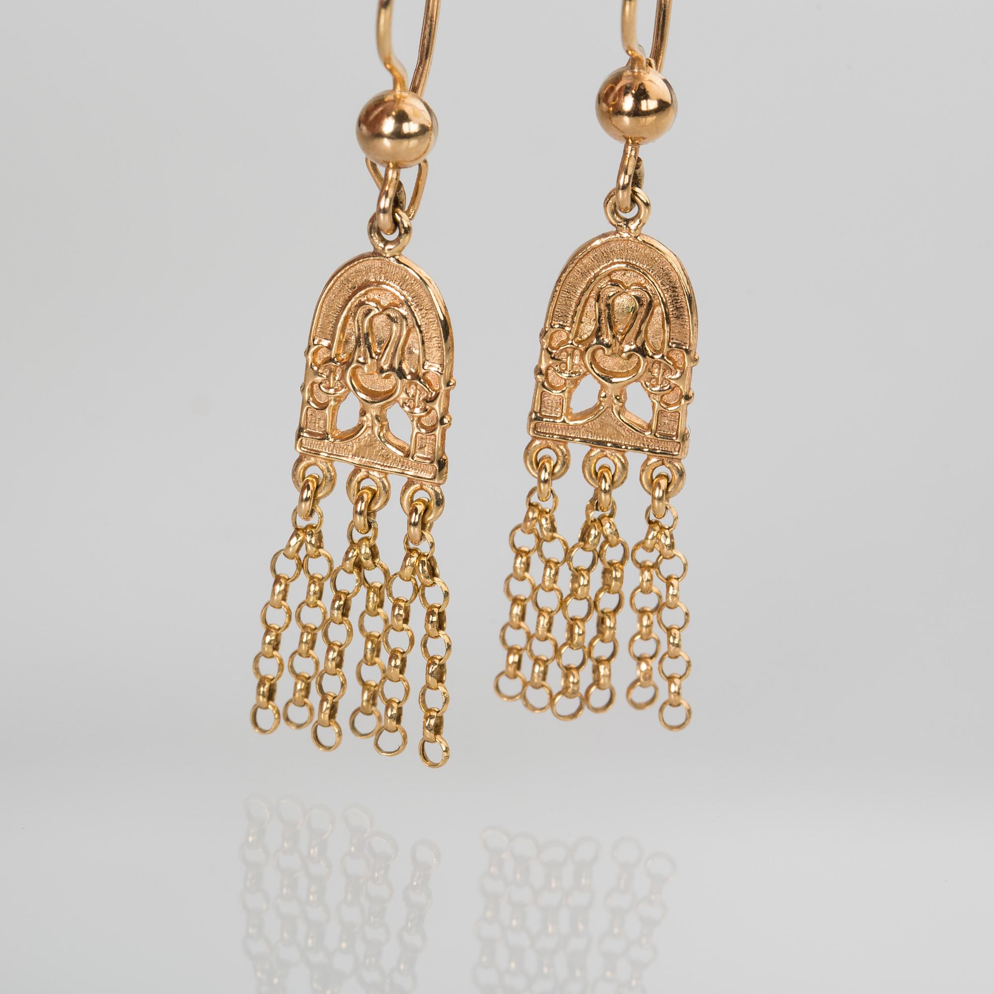 ÖRHÄNGEN, ett par, 14 K guld, Kaunis Koru, Finland, 1997. Vikt ca 3 g.