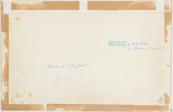 Adolf Hallman, mixed media on paper panel, signed.