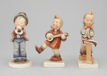 FIGURINER, 6 st, porslin, MJ Hummel, Goebel, 1900-tal.