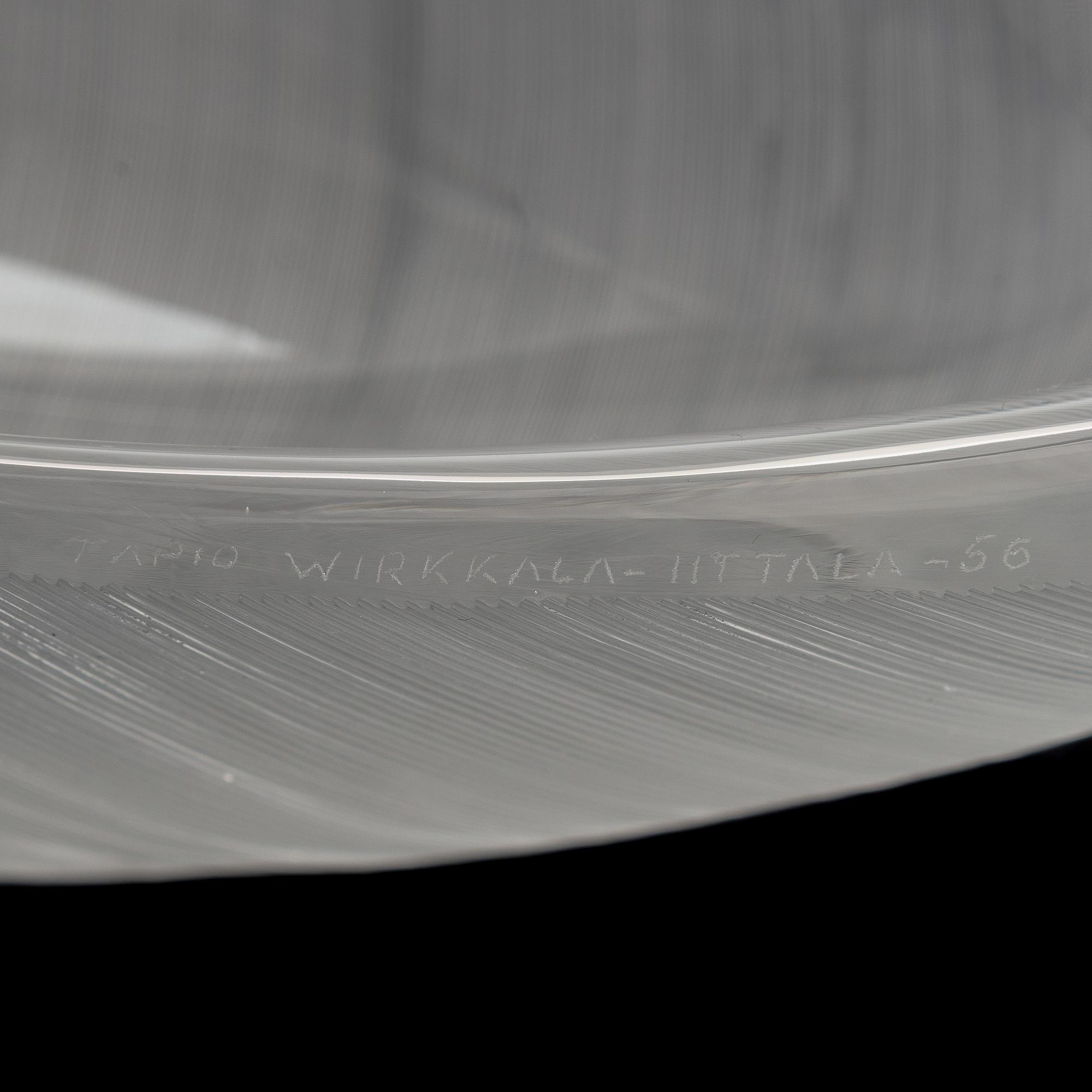 Tapio Wirkkala, skål, modell 3372, signerad Tapio Wirkkala Iittala -56.
